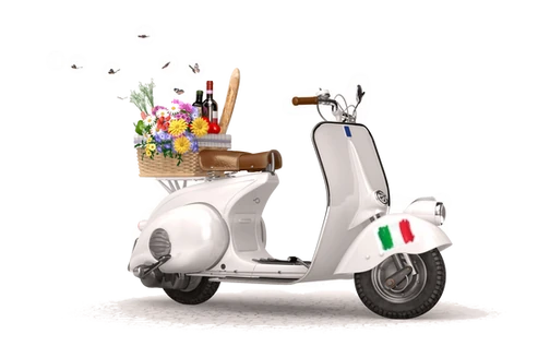 Illustrazione di una Vespa
